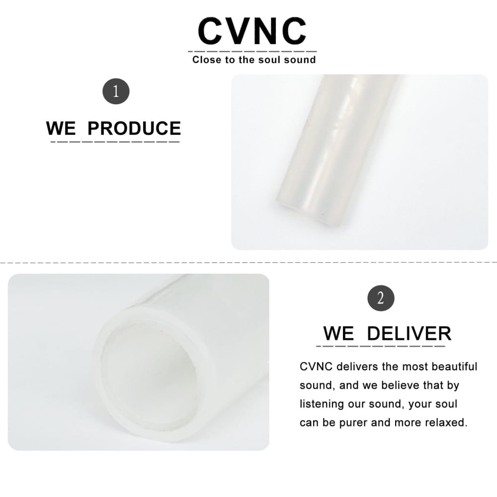 Minimalist white and black branding design for CVNC audio company on Crystal Mallet
