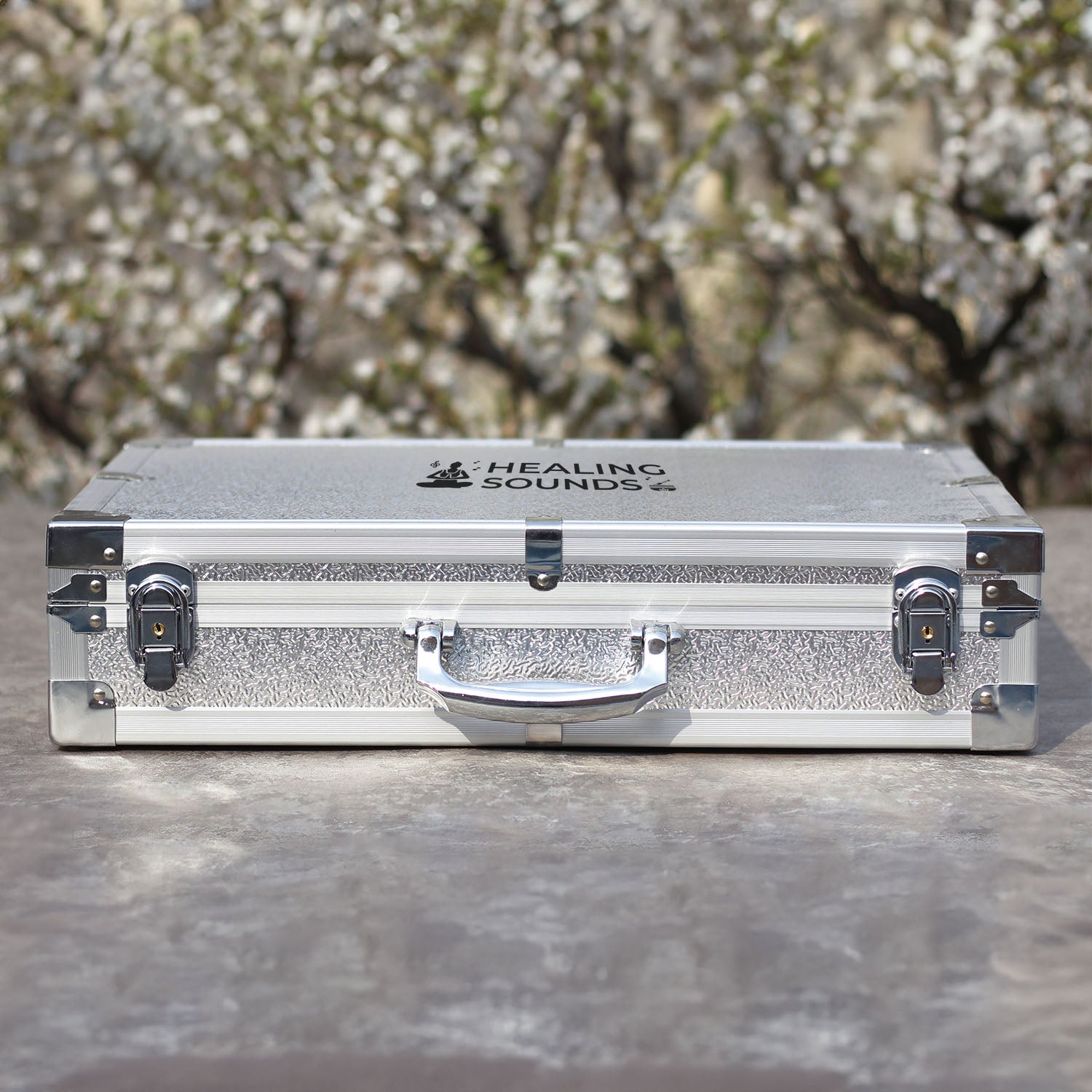 Jeu de diapasons en cristal transparent 432 Hz avec boîte - 13 pièces - 10 mm