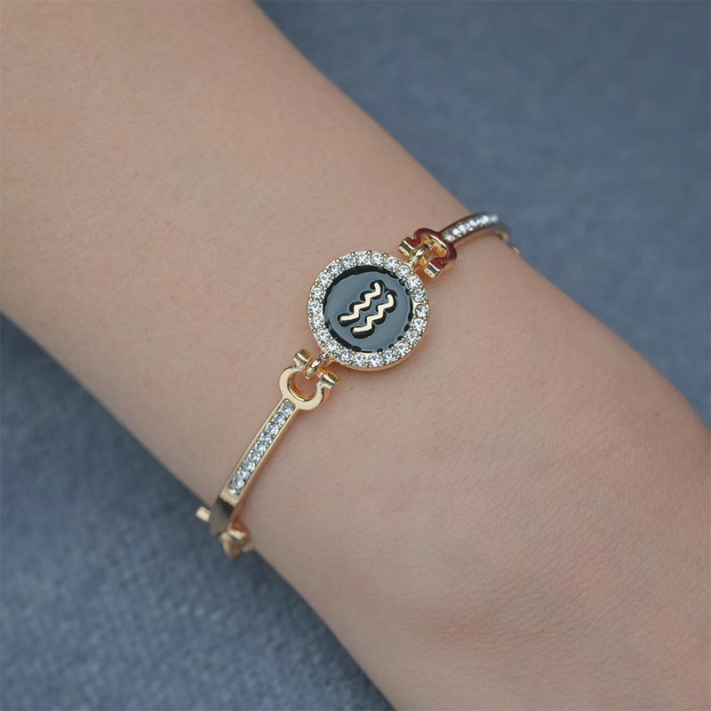 Copper Zodiac Bracelet | Adjustable 12 Constellations Chain