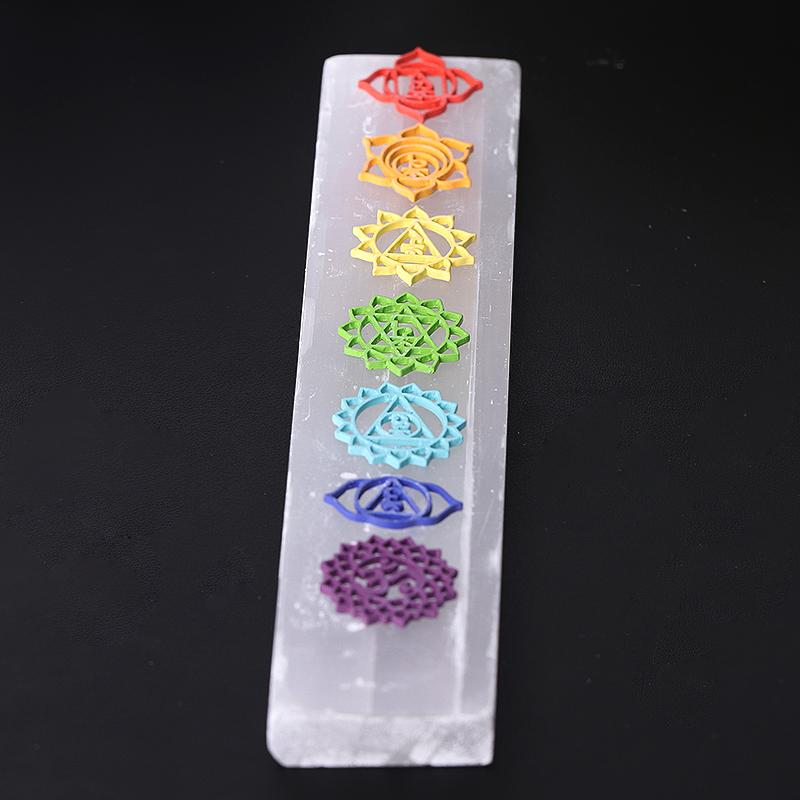 Baguette en cristal de sélénite apaisante de 8 pouces pour la paix