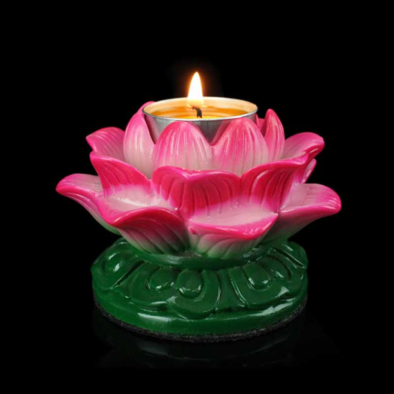 Bougeoir de méditation en forme de fleur de lotus 9,4 cm pour autels rituels