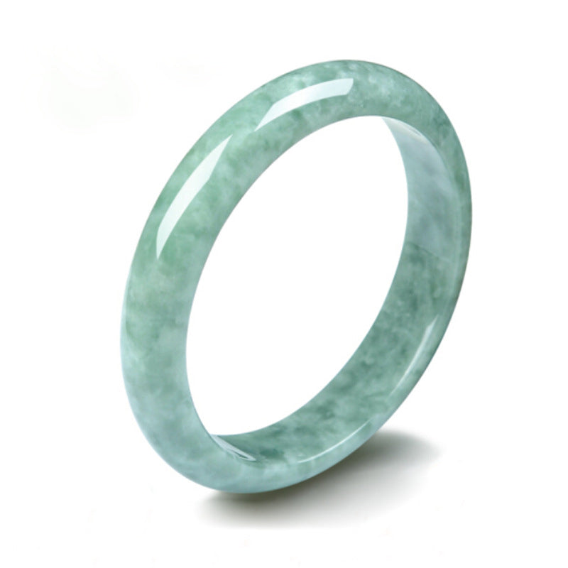 Bracelet jonc de prospérité en jade naturel 60-61 mm