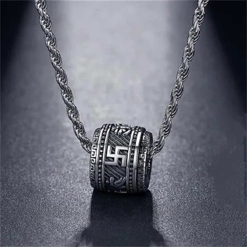 Collier pendentif de protection en cuivre Om Mani Padme Hum