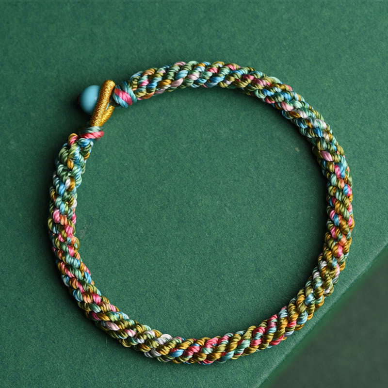Bracelet porte-bonheur en corde colorée pour enfant et adulte