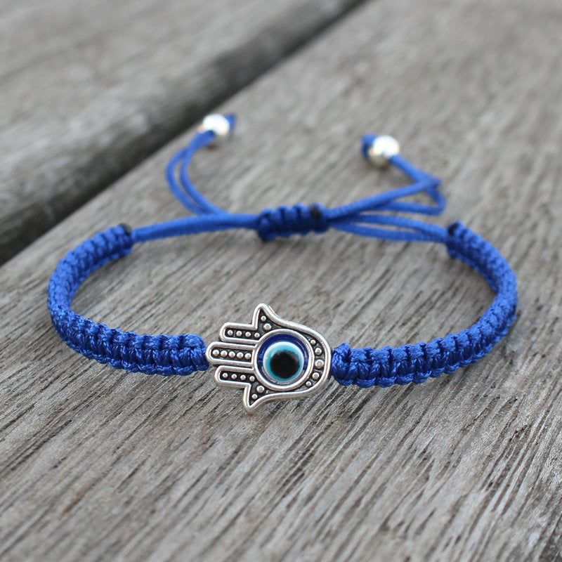 Bracelet de protection fait main avec symbole Hamsa | Chance et foi