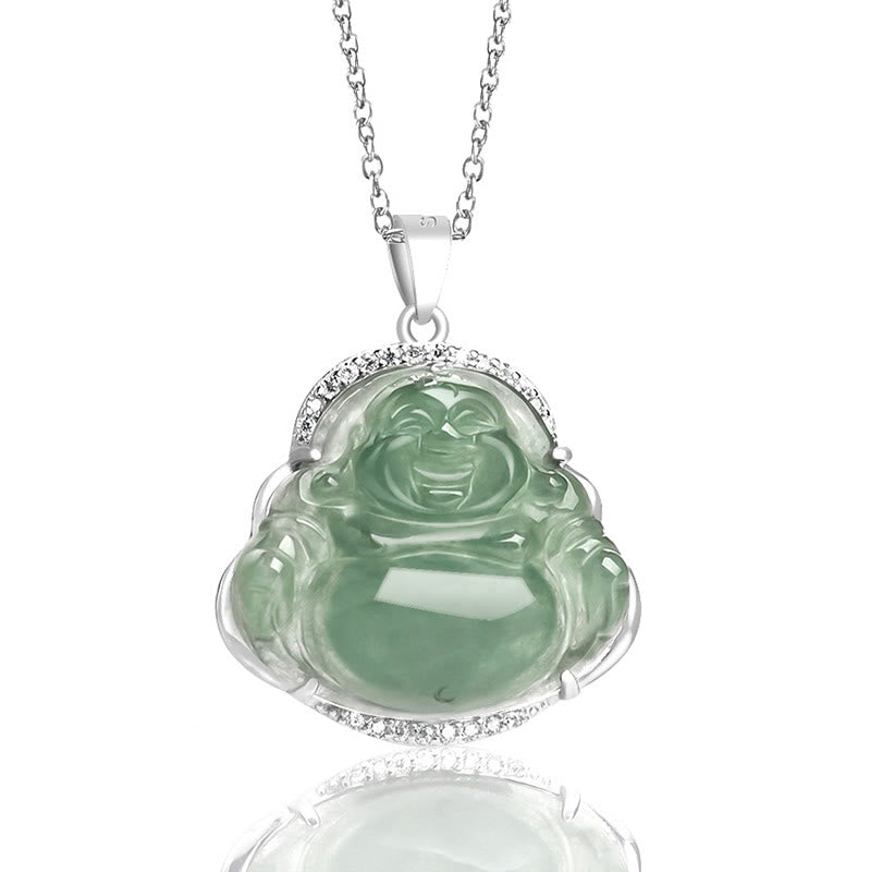 Collier en jade Bouddha rieur pour la chance et la prospérité | Sons de guérison