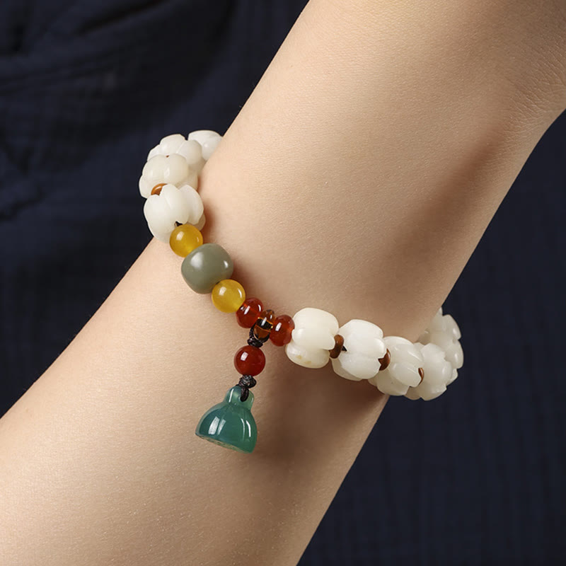 Bracelet d'harmonie Lotus en agate rouge Bodhi Seed