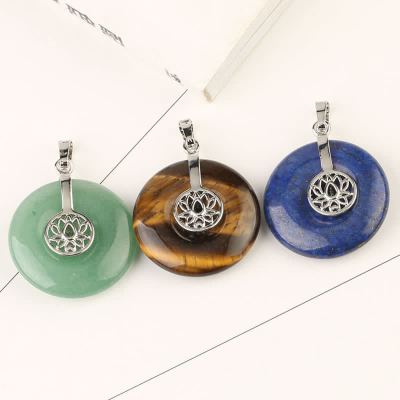 Collier de guérison en cristal d'améthyste rose lotus