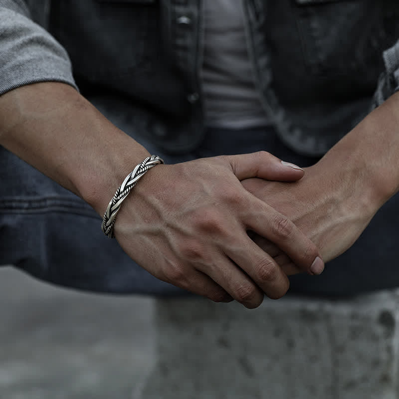 Bracelet spirituel tressé en cuivre pour l'équilibre