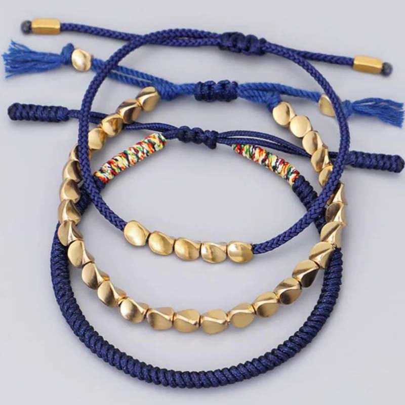 3 PCS Tibetan Copper Spiritual Protection Bracelet Set