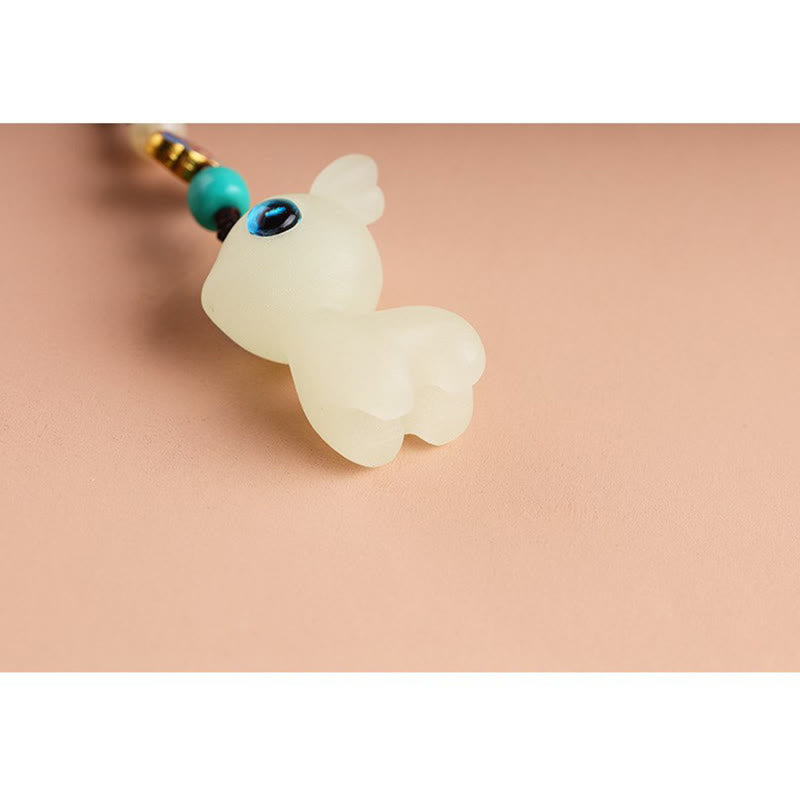 Porte-clés cerf porte-bonheur Glowstone pour une bénédiction spirituelle