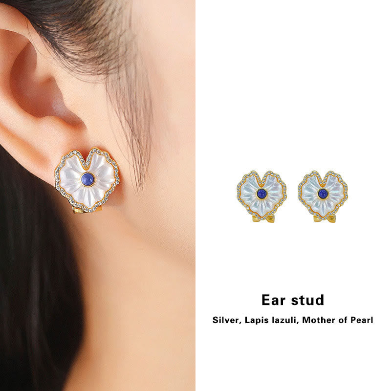 Collier spirituel en argent sterling 925 avec agate rouge Tridacna et lazurite