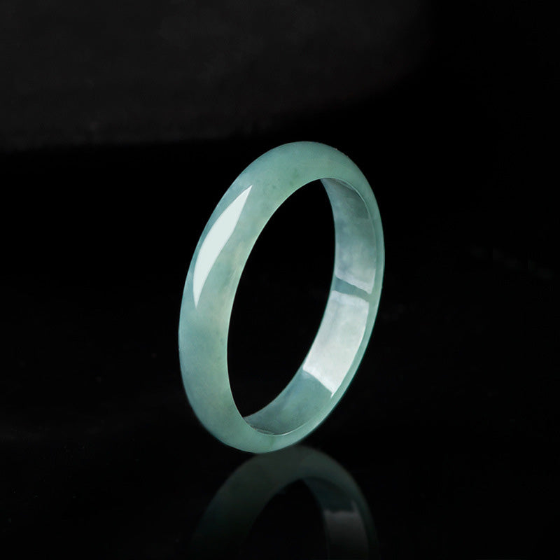 Bague en jade de 16 mm pour la prospérité, la protection et le succès