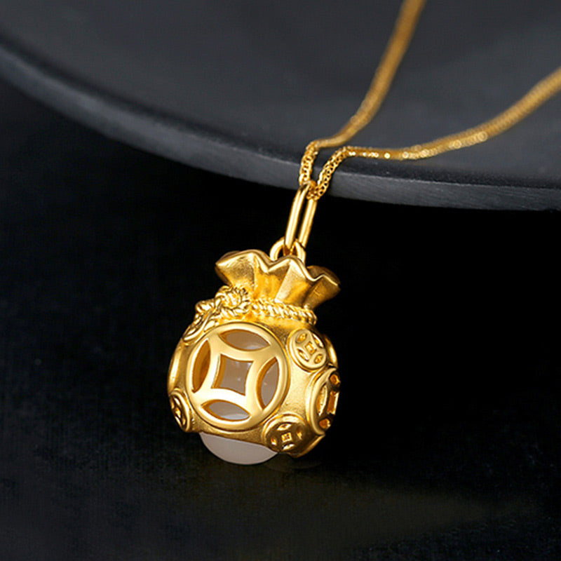 Collier pendentif en jade Feng Shui de bon augure pour la chance et la guérison