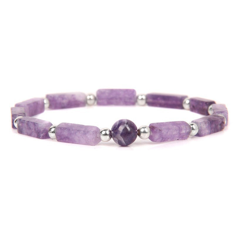 Natural Crystal Amethyst Bracelet for Spiritual Balance & Healing