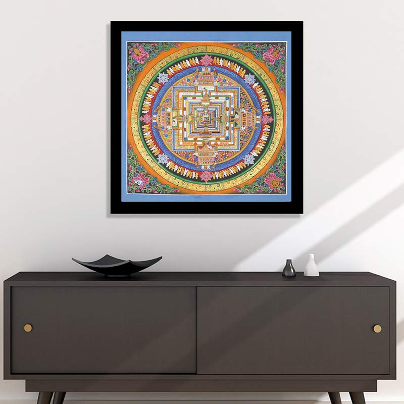 Handmade Tibetan Thangka Painting | 37x42cm Spiritual Art
