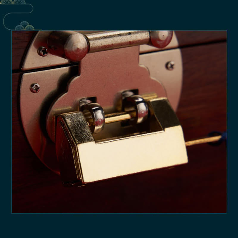 Coffret de rangement pour bijoux fait main en bois de santal rouge antique et palissandre