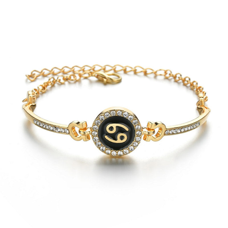 Copper Zodiac Bracelet | Adjustable 12 Constellations Chain