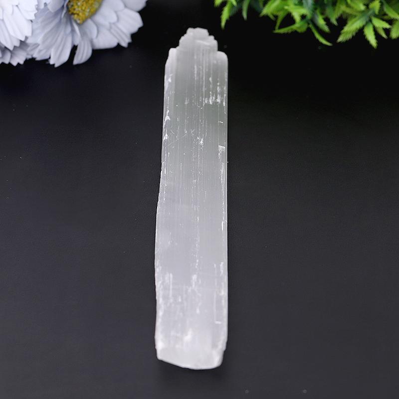 Baguette de cristal de chakra en sélénite de 10,5 po