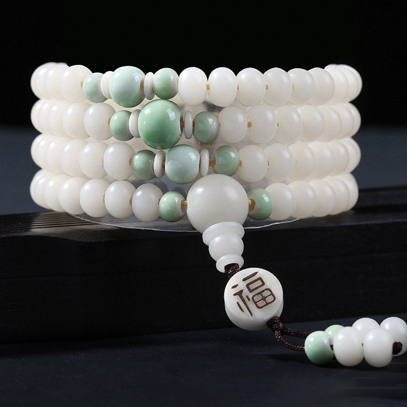 Bracelet réglable en graines de Bodhi pour la sagesse et la méditation
