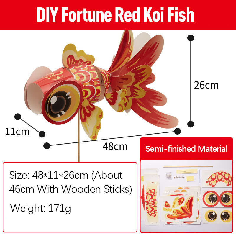 Lanterne en papier poisson koï porte-bonheur DIY | Décoration de la mi-automne