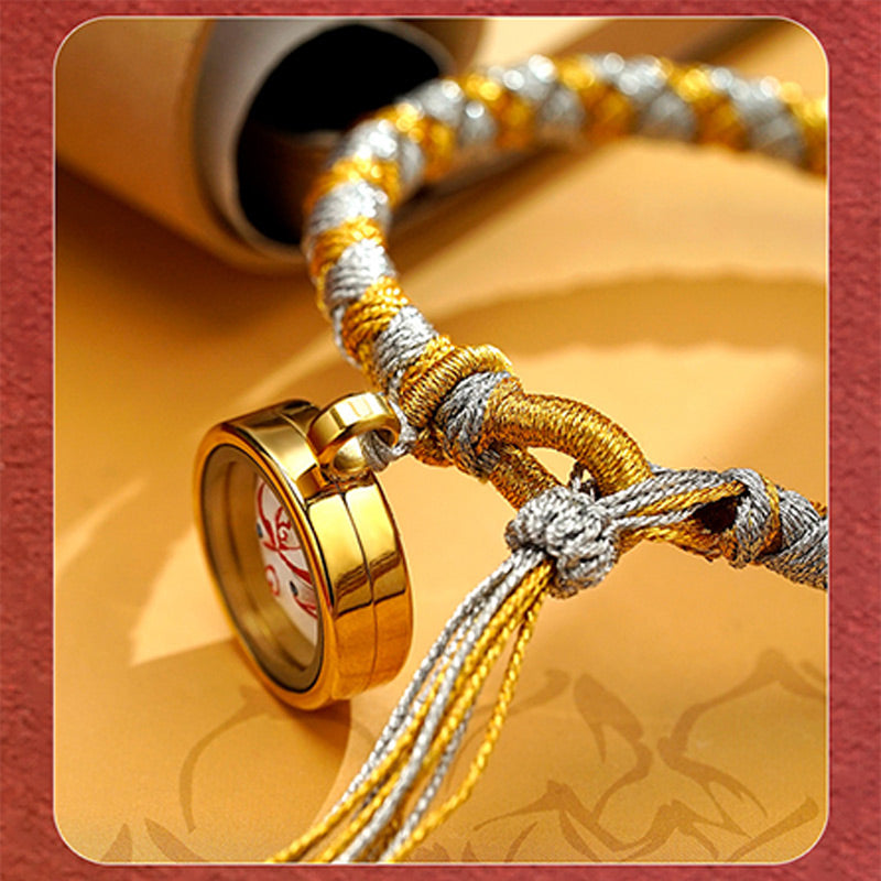 Bracelet porte-bonheur en écailles de dragon avec cinq dieux de la richesse