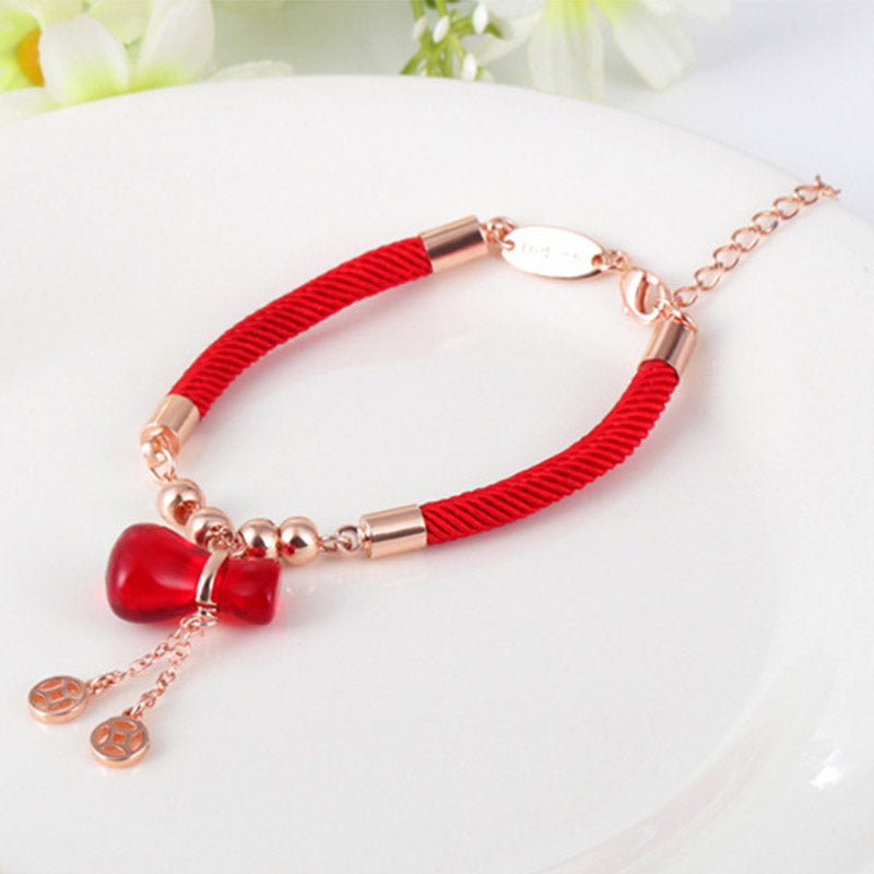 Bracelet de protection en agate rouge avec corde rouge | Sons de guérison