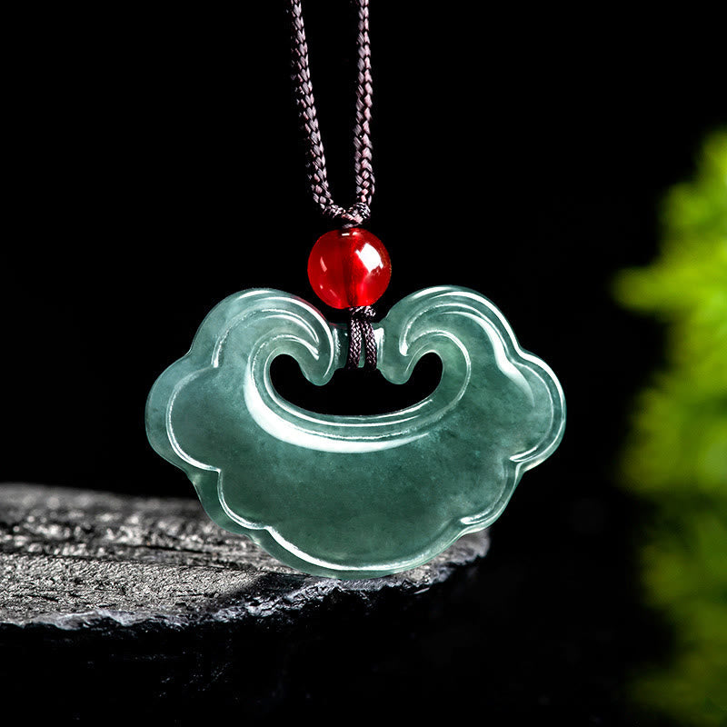 Collier porte-bonheur chinois en jade vert | Protection et chance