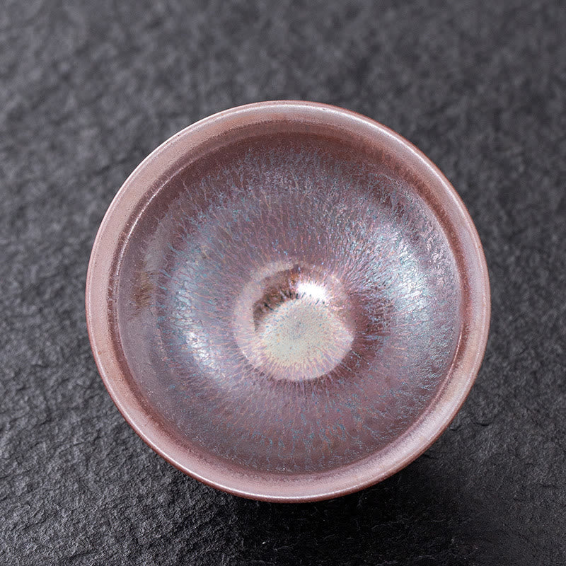 Tasse à thé en porcelaine chinoise Jianzhan rose doré 135 ml
