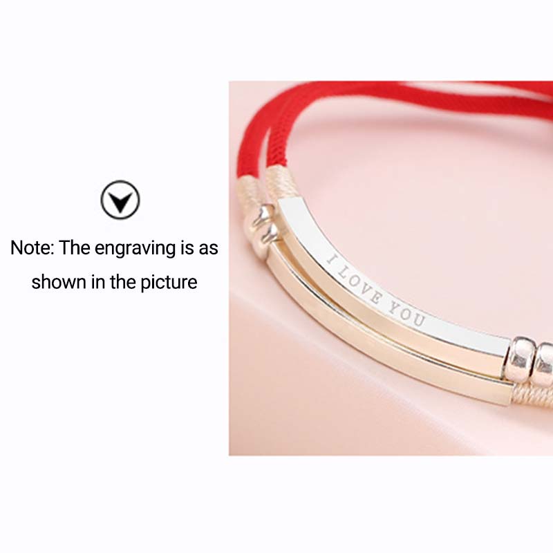 Bracelet tressé en argent sterling avec cordon rouge pour la chance et la protection