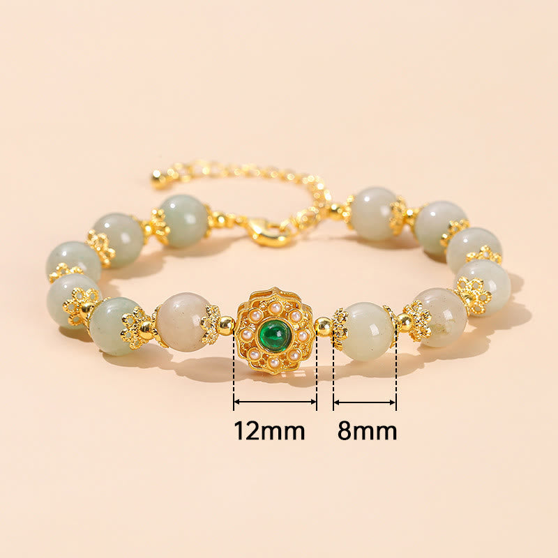 Bracelet de prospérité en jade naturel pour l'abondance et la chance