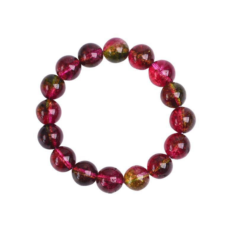 Bracelet spirituel en tourmaline de 8 mm pour l'amour et la sagesse