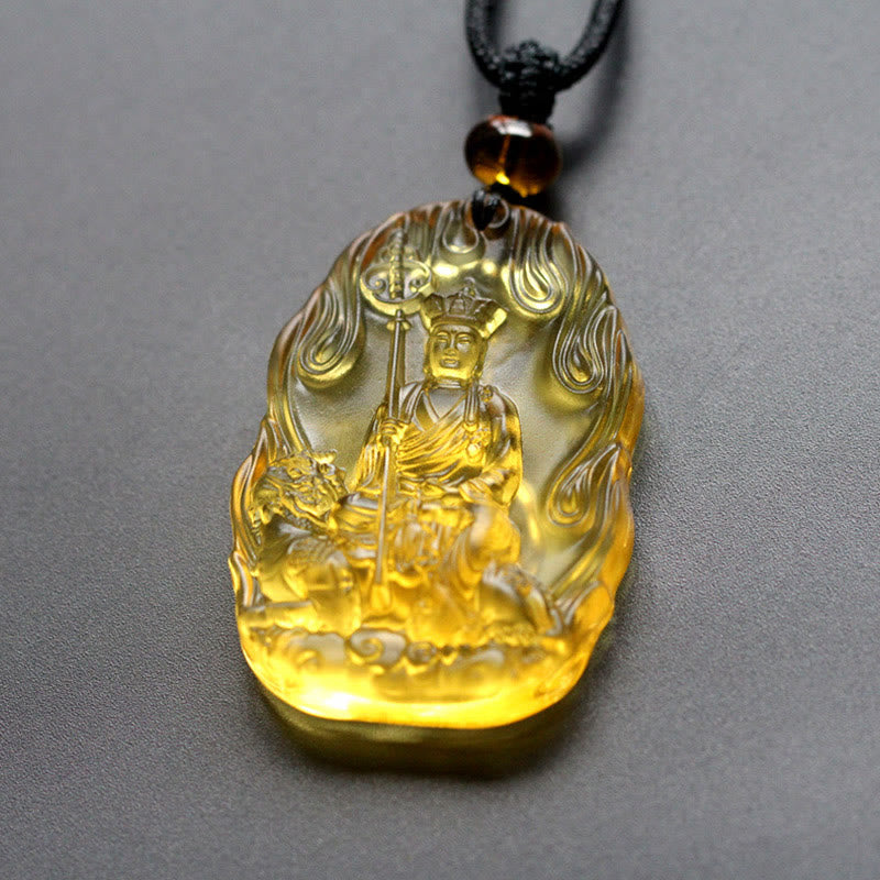Collier Bouddha de la Sérénité en Cristal Ksitigarbha Liuli
