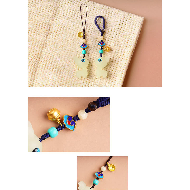 Porte-clés cerf porte-bonheur Glowstone pour une bénédiction spirituelle