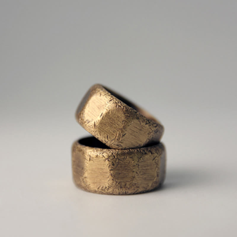 Bague de richesse ajustable en cuivre et laiton | Guérison spirituelle et chance