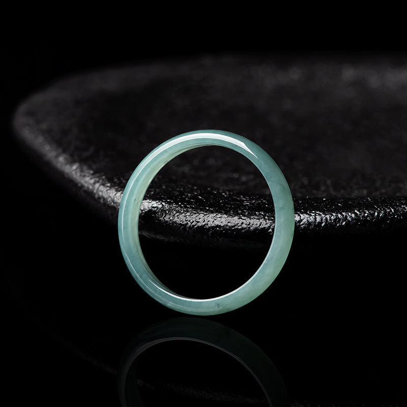 Bague en jade de 16 mm pour la prospérité, la protection et le succès