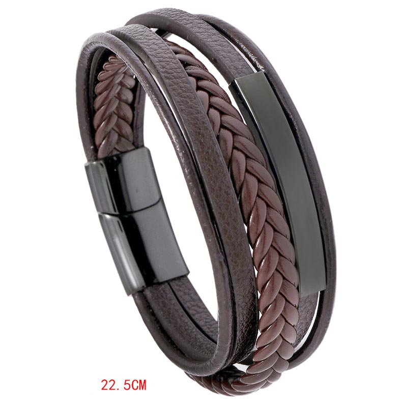 Bracelet porte-bonheur en acier titane | Équilibre spirituel unisexe