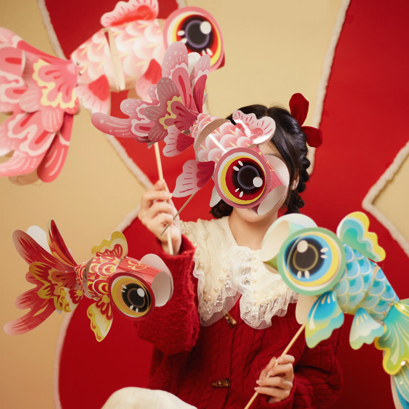 Lanterne en papier poisson koï porte-bonheur DIY | Décoration de la mi-automne