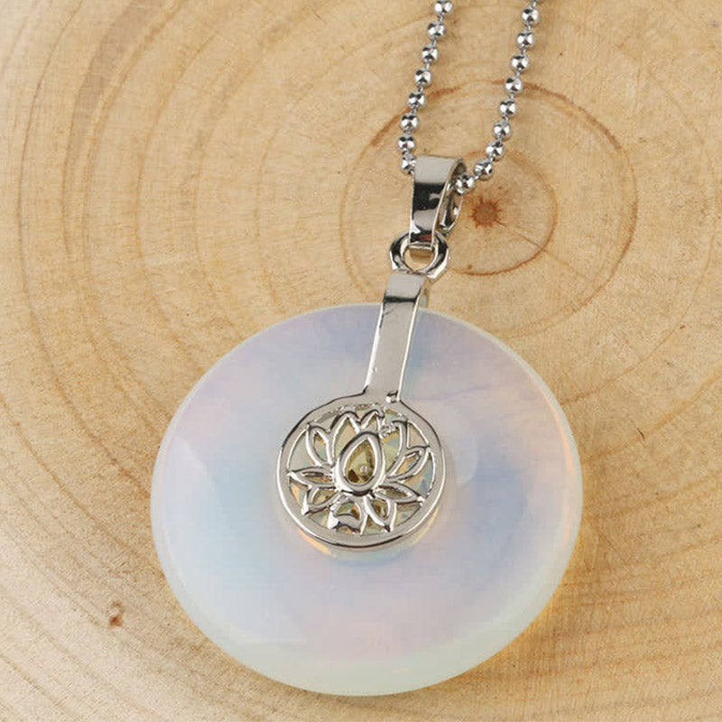 Collier de guérison en cristal d'améthyste rose lotus