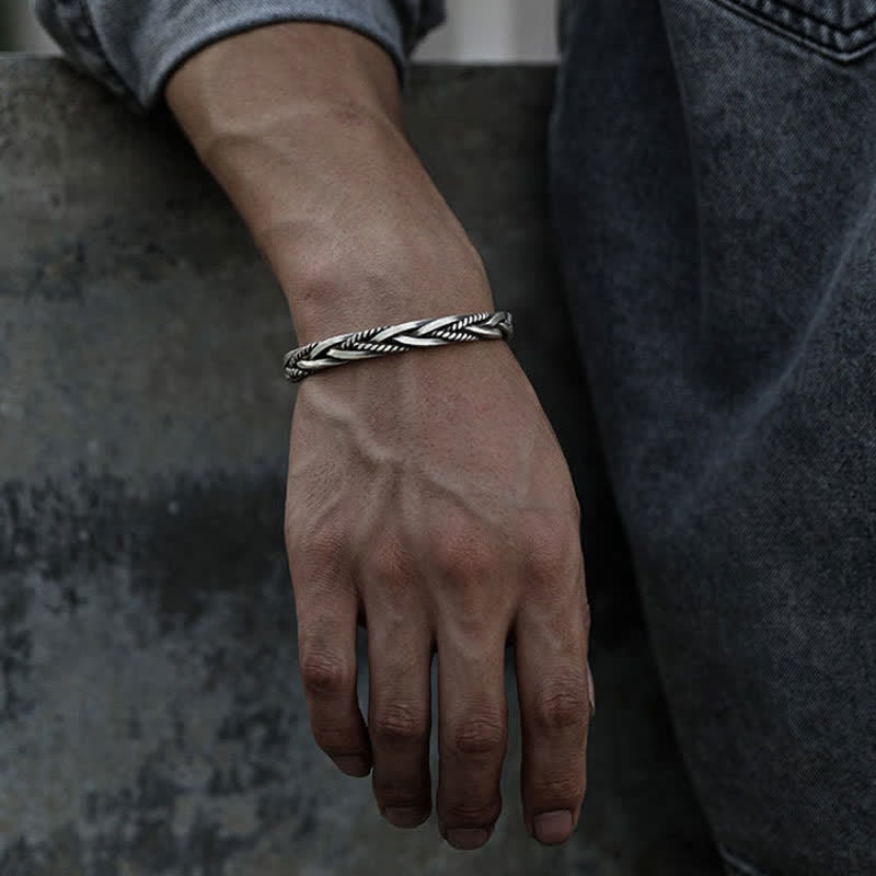 Bracelet spirituel tressé en cuivre pour l'équilibre