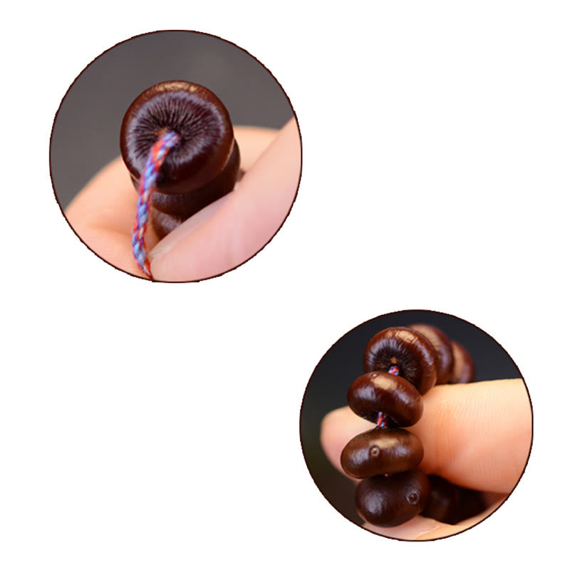 Bracelet Mala 108 perles en graines de Bodhi violettes pour méditation