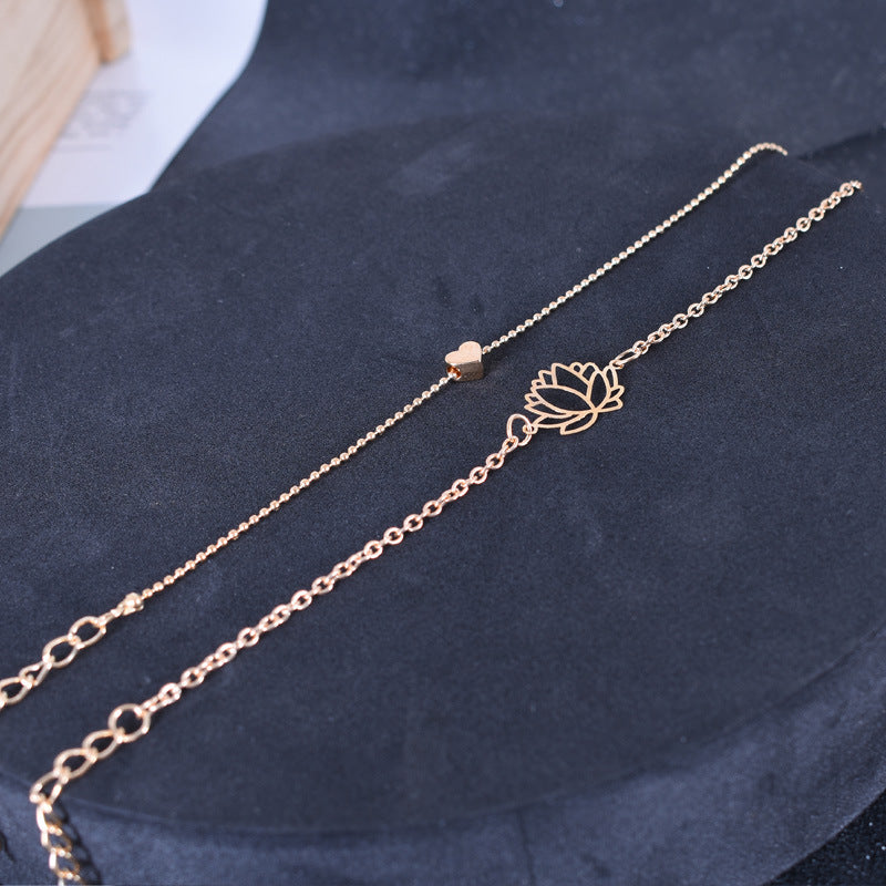 Bracelet ajustable en forme de fleur de lotus pour l'illumination et l'amour