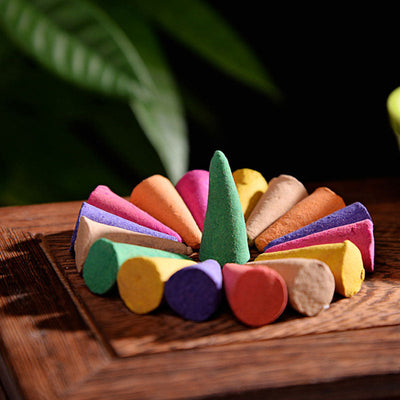 Cônes d'encens parfumés mixtes | Paquet de 76 pour rituels de méditation