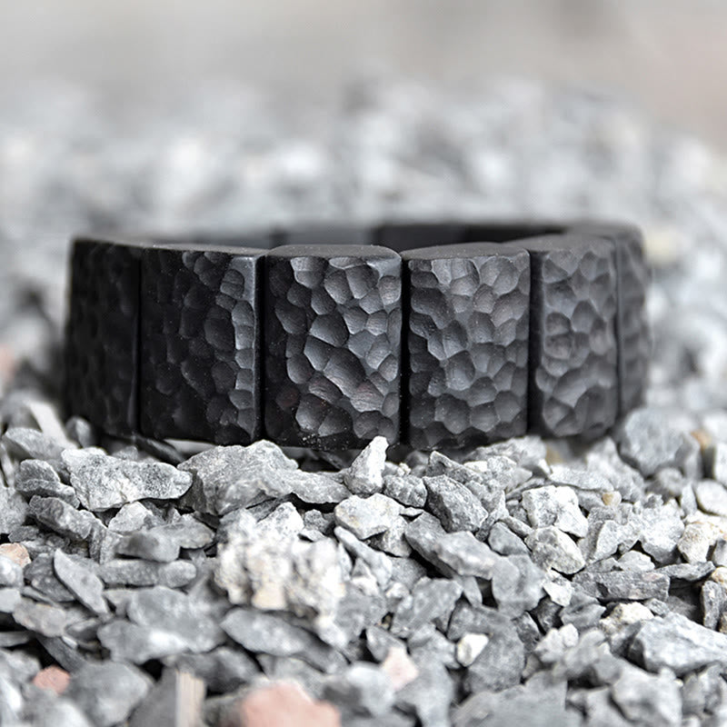 Bracelet couple en bois d'ébène pour la paix et la connexion spirituelle