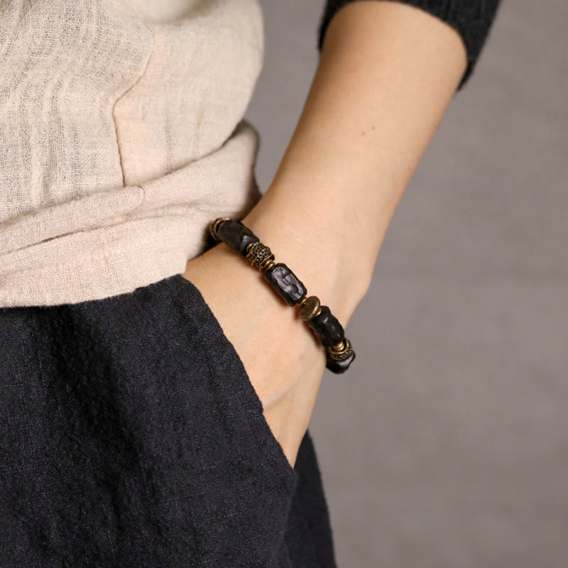 Bracelet spirituel en bois d'ébène | Calme, paix et protection