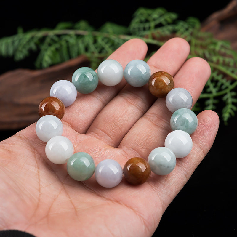 Bracelet de protection et de guérison en jade naturel avec 15 perles