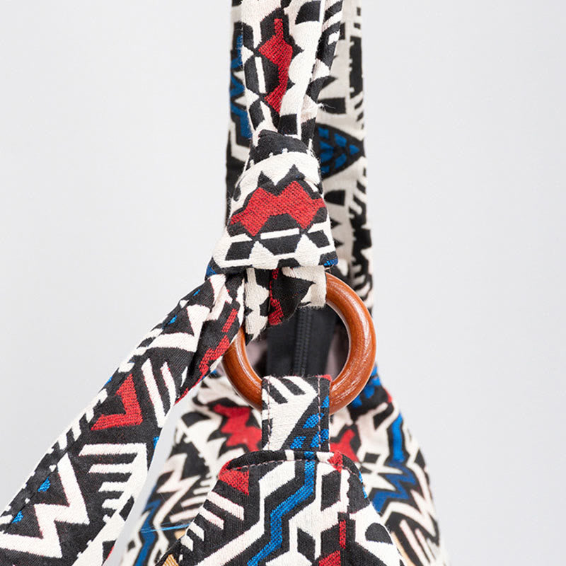 Sac bandoulière à rayures géométriques | Sac bandoulière ajustable