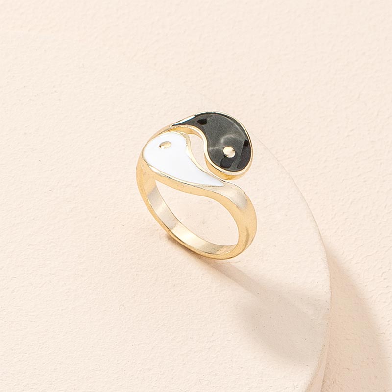 Bague Yin Yang unisexe réglable pour l'équilibre et l'harmonie