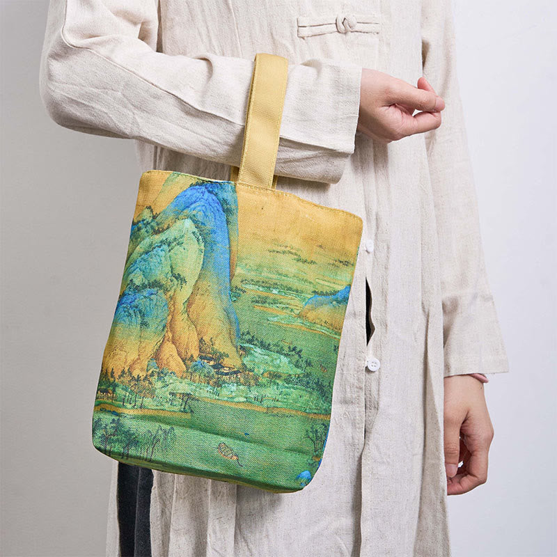 Vintage Landscape Painting Canvas Handbag | Spiritual Accessories
