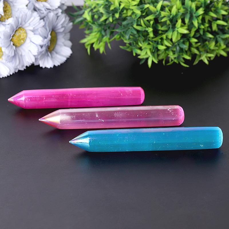 Baguette en cristal de sélénite de 6 pouces pour la paix et la clarté